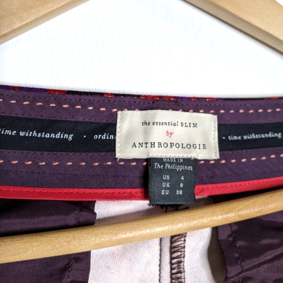 ✨HostPick✨ Anthropologie - The Essential Women Printed Velvet Slim Trous… - Picture 10 of 12